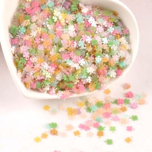 15g(2000pcs) Sewing Scrapbooking Mixed Color Cute Four disc leaves Sequin For Crafts&Paillette Clothes Lentejuelas 4mm CP2323