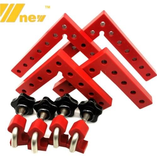 2Pcs Right Angle L-Shaped Auxiliary Fixture Positioning Panel Fixing Clip Corner Clamp for Making Picture Frames,Box,Cabinets