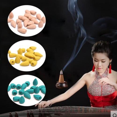 20Pcs/Bag Tower Backflow Incense Home Bedroom Fragrances Indoor Hollow Cones