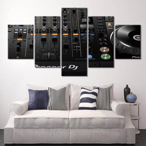 No Framed Canvas 5Pcs Dj Pioneer Music Wall Art Posters Pictures Paintings Home Decor Accessories Living Room Decoration