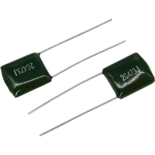 50pcs Mylar Film Capacitor 400V 2G473J 0.047uF 47nF 2G473 5% Polyester Film capacitor