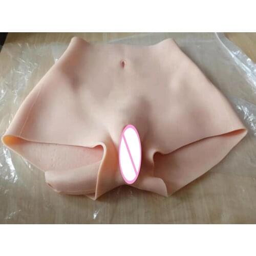 6G Upgrade Silicone Realistic Vagina Panties Shemale Crossdresser Pussy Pants Transgender Artificial Sex Fake Underwear Lift Hip