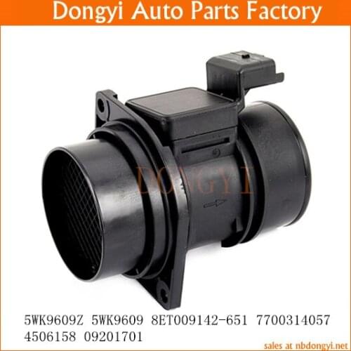 Mass Air Flow Sensor OE No. 5WK9609Z 5WK9609 8ET009142-651 7700314057 4506158 09201701
