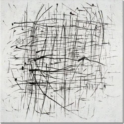 Home Decor Showpieces New Arrival Abstract Design Wall Decoration Art Black And White Abstract Oil Painting Canvas Wall Hangings