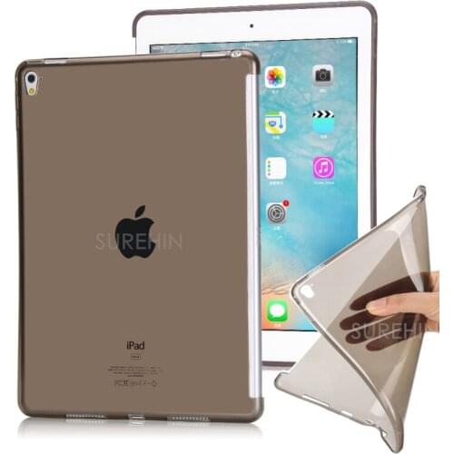 Nice flexible clear soft tpu silicone back cover for apple ipad air 2 case cover slim thin skin smart cover partner