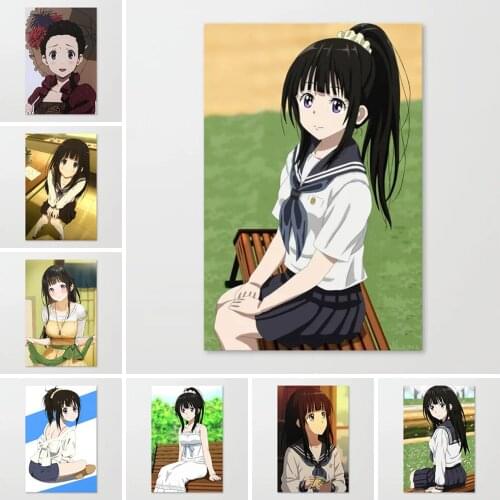 HD Home Decor Hyouka Canvas Prints Painting Japanese Anime Girl Poster Wall Modern Art Modular Pictures For Bed Room Framework