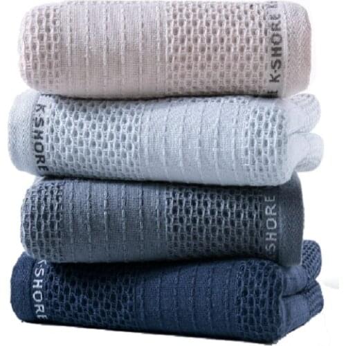 Cotton gauze honeycomb towel bath towel Cotton face wash household towel adult quick dry soft absorbent