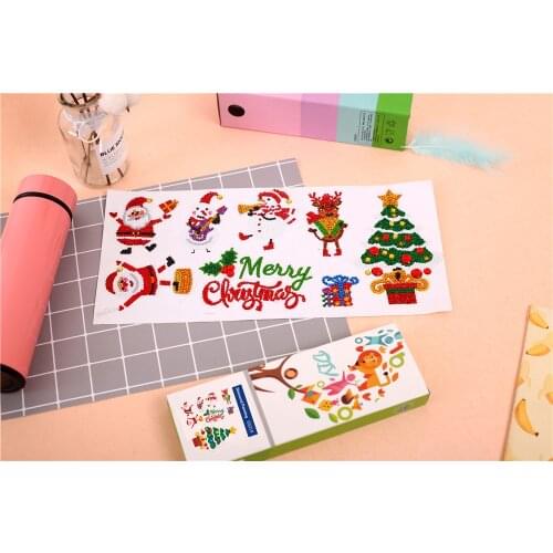HUACAN 5D DIY Diamond Painting Christmas Stickers Special Shaped Decoration For Kids And Adults Handmade Gift