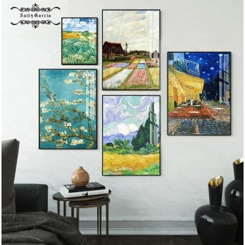 Van Gogh canvas Painting Bumper harvest Landscape poster Wall Art Print picture for Living Room Aisle Abstract Cuadros decor
