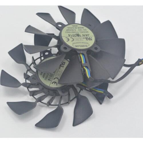 New 1 Pair T129215SU DC 12V 0.50AMP Graphics Cooler Fan For ASUS R9 290 DIRECTCU II OC Video Card