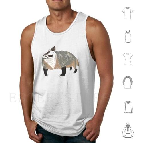 Western American Badger Tank Tops Vest Sleeveless Belettelepink Badger Wildlife Animals Kids Children Animal Nature
