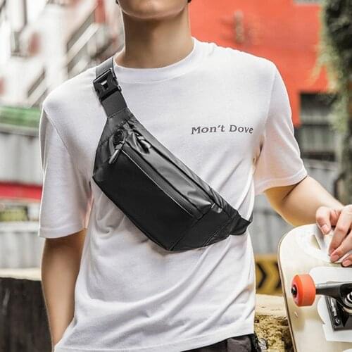 Man Waist Bag Outdoor Sports Crossbody Belt Bag Chest Pack Travelling Fashion Casual Fanny Phone Pouch Pocket