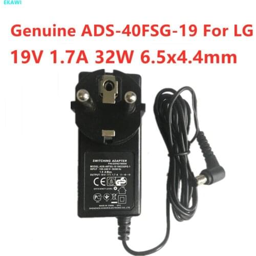 New Genuine EU Plug 19V 1.7A 32W ADS-40FSG-19 AC Adapter For LG EAY62549304 E1948S E2242C E2249 LCD Monitor Power Supply Charger