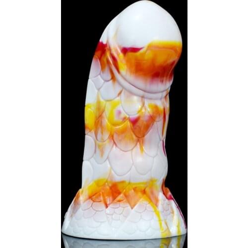 New Red Yellow White Huge Dildo Realistic Dildos Silicone Anal Sex Toys Colorful Animal Dragon Penis Sucker Masturbator