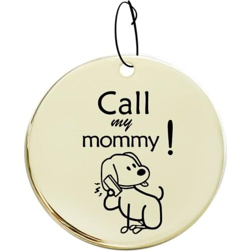 003 Dogs Cats Id Tags Personalized Custom Pet Collar with Name Phone Number Address Engraving Funny Pattern Call My Mom