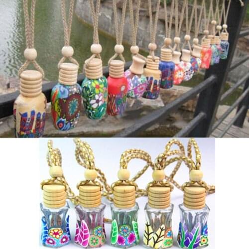 Ethic Printed Freshener Air Hanging Fragrance Car Perfume Diffuser Bottle Car Internal Decoration Home Ornaments
