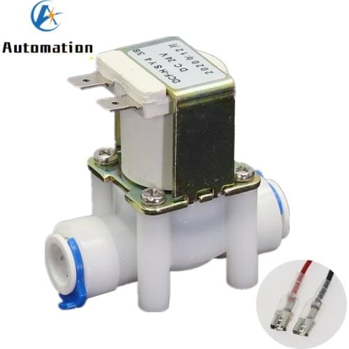 RO machine, pipe machine plastic electromagnetic valve, 3/8 quick plug, water dispenser straight plug valve