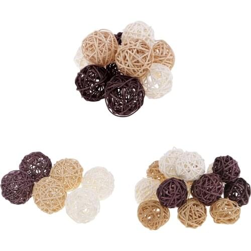 3cm/5cm/7cm Handmade Rattan Wicker Cane Ball for Garden Wedding Party Christmas Decoration Bridal Shower Party Home Garden Decor