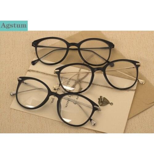 Optical Transparent Glasses Women Myopia Eyeglasses Frames Metal Spectacles Clear Lenses Womens Glasses