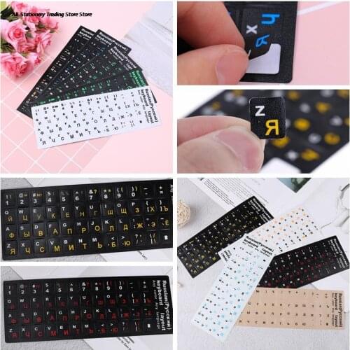 Russian Standard Keyboard Layout Sticker Letters On Replacement