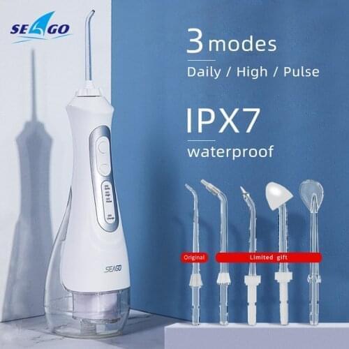 SEAGO Portable Oral Irrigator Dental Water Flosser USB Rechargeable Tooth Whitening Water Jet Personal Care Water Jet IPX7 Gift