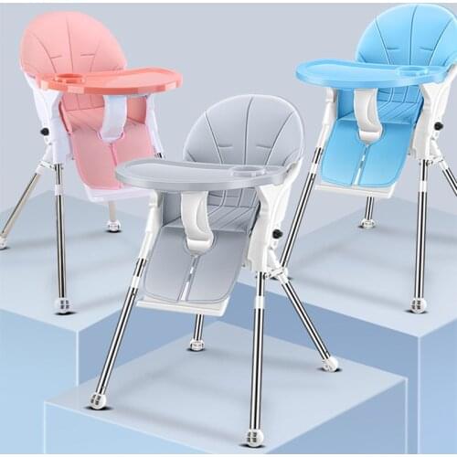 Folding Baby Highchair Kids Chair Dinning High Chair for Children Feeding Baby Table and Chair for Babies Toddler Booster Seat
