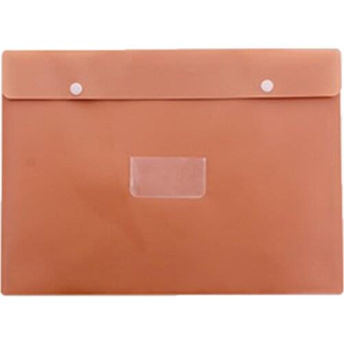 Assorted Translucent Plastic Envelopes With Button Closure 13.4 × 9.6 Inch