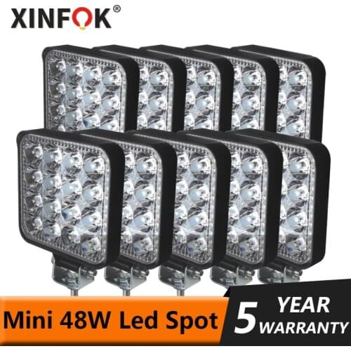 LED Light Bar 48w Led Car Light For 4x4 Led Bar Offroad SUV For ATV Tractor Boat Trucks Excavator 12V 24V Work Light