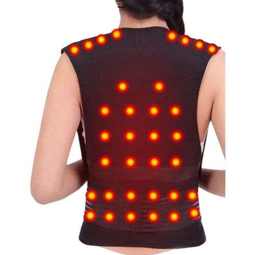 Tourmaline self heating bracket, support with back posture corrector spine shoulder waist posture correction