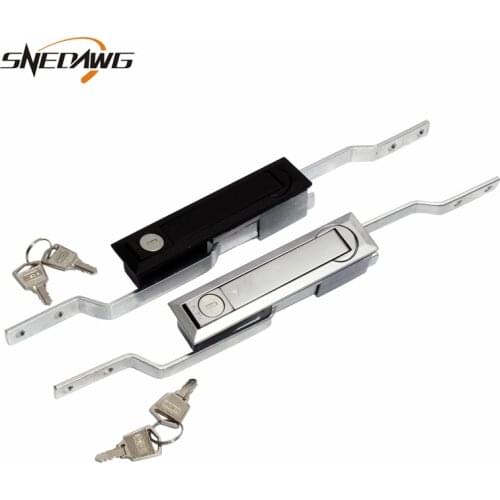 MS731-1 Zinc Alloy Cabinet Lock with Key 130x31mm Industrial Distribution Box Rod Control Lock Safety Steel Cabinet Lock