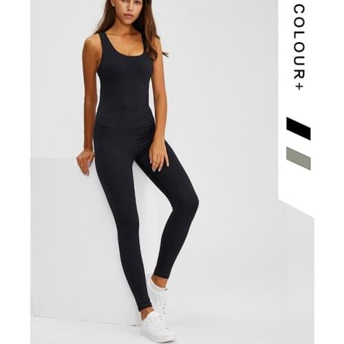 Women Seamless Gym Sets Sleeveless Gym Clothing Yoga Set with Padded Back Strap Cross Sport sets Yoga Jumpsuit Fitness Rompers