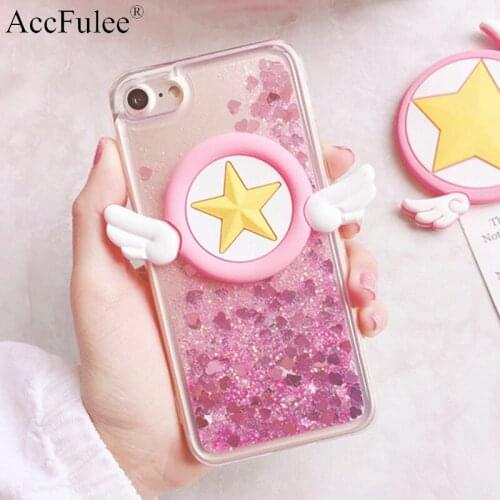 Glitter Love Heart Stars Case For iPhone 5 5s SE 6 6s 7 8 Plus 10 X XS XR 11 12 Pro Max Liquid Quicksand Transparent TPU Cover