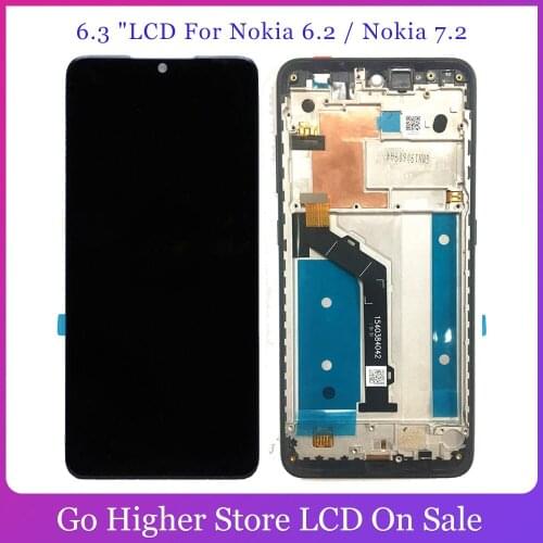 6.3 "LCD For Nokia 6.2 For Nokia 7.2 Lcd TA-1196 TA-1198 TA-1200 LCD Display Touch Screen Panel Glass Digitizer Assembly