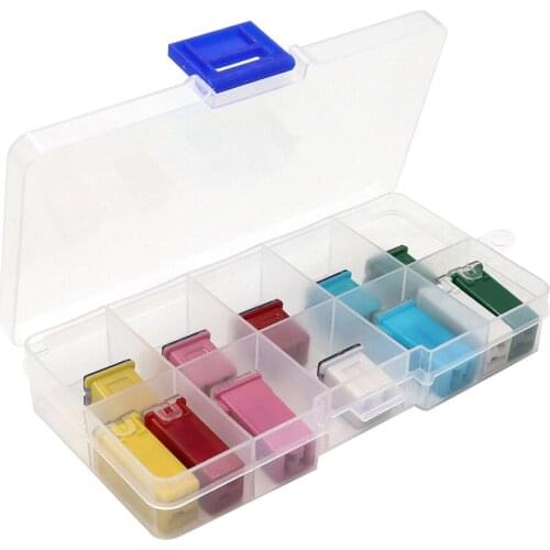 1 Set Mini Blade Fuse Assortment 10 Cell Auto Car Truck Motorcycle SUV Fuse