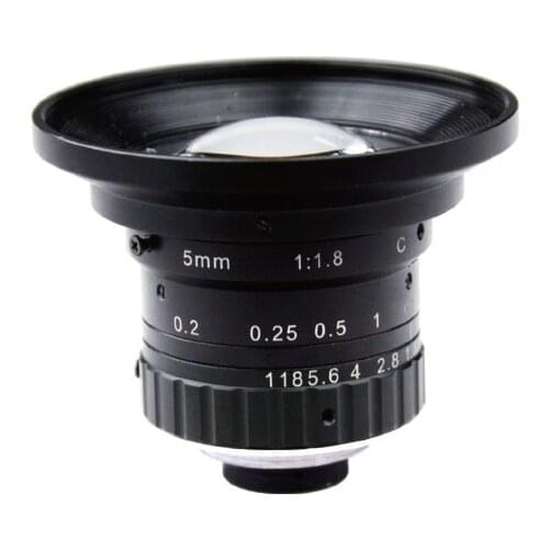 10 Mega Pixel C-Mount 5mm 2/3" FA / Machine Vision fixed focal length lenses Industrial camera Lens F1.8 manual Iris CCTV lens