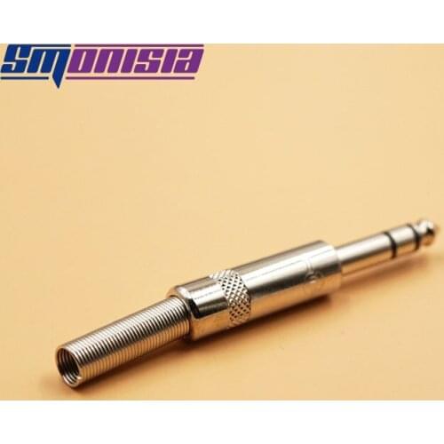 Smonisia 10pcs 6.35mm / 6.5mm 3 Pole stereo Amplifier Plug 6.35 / 6.5 3 Pin Microphone jack Plug Audio Connector