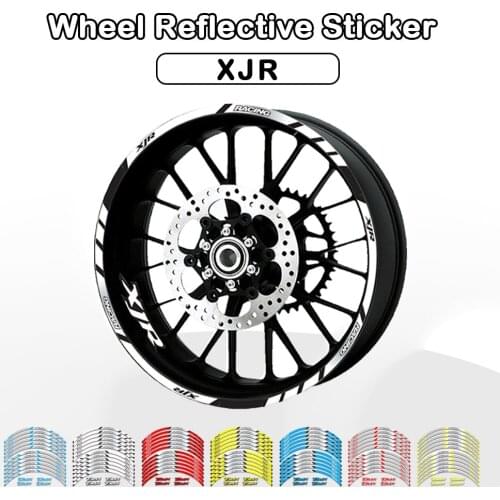 12 Strips Stickers Motorcycle Decals Reflective Waterproof Wheel Decals For YAMAHA XJR 400 1200 1300