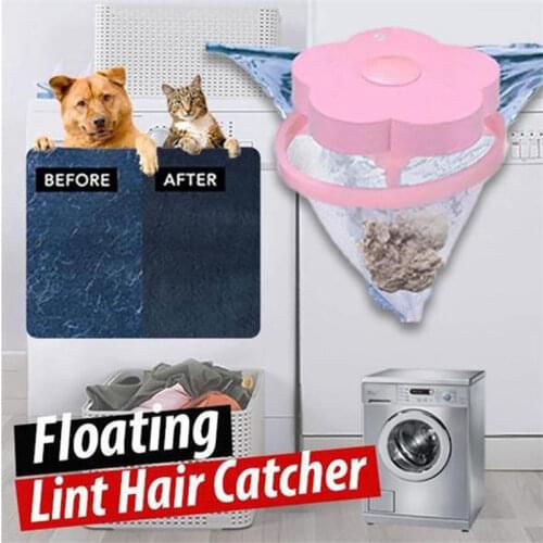 4 Pcs Floating Hair Filtering Mesh Removal Lint Catcher Prevent Washing Machine Clogging for Fluffy Pet Owner