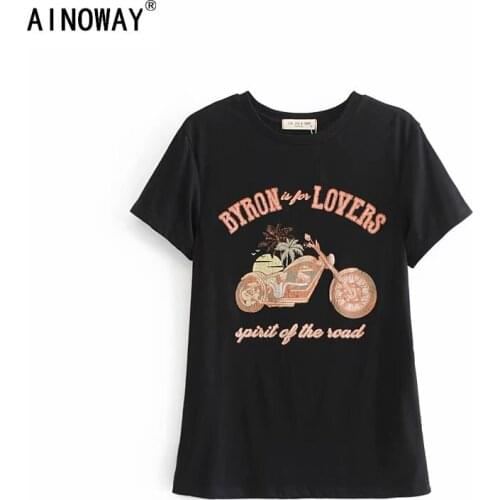 Женские футболки с принтом Ainoway China At AliExpress