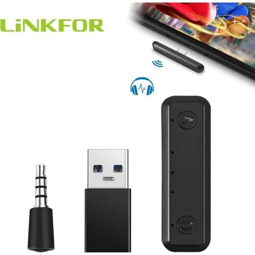 LiNKFOR 5.0 Bluetooth Transmitter Audio Adapter For Nintendo Switch Bluetooth Headphones And Speakers TV Notebook Computer PS4