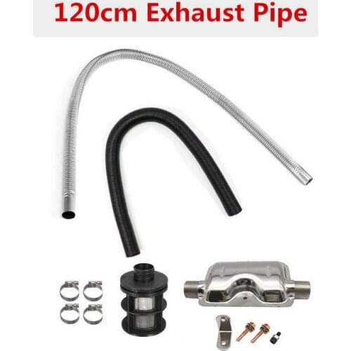 120cm Car Diesel Parking Heater Fit Webasto Eberspacher 24mm Exhaust Silencer & 25mm Filter & 2 Pipe Air Diesel Duct Heater Part