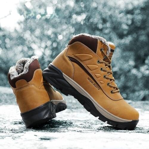 Men High Quality Genuine Leather Boots Male Winter Casual Motorcycle Ankle Boots Men Lace-Up Boots Fashion Men Boots