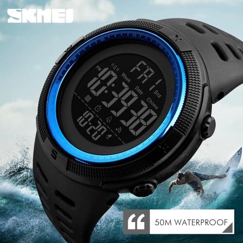 Mens Sport Watches Chrono Countdown Dual Time Wristwatches Men Waterproof Digital Watch Man military Clock Relogio Masculino