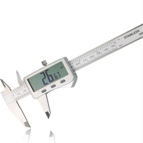 LCD Digital Caliper 0-150mm Stainless Steel Industrial Grade Electronic Vernier Caliper Metric/Inch Micrometer Measurement Tool