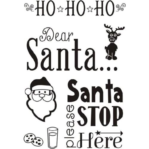 Santa stop hear decorative stamps christmas scrapbooking stamps craft art