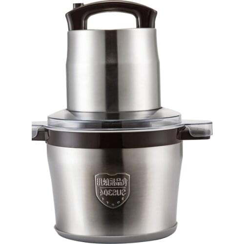 6L Stainless Steel Meat Grinder Chopper Automatic Electric Mincing Machine High-quality Household or Commercial Food Processor