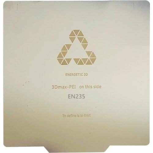 ENERGETIC Flexible&Removable Spring Steel Sheet Heat Bed Platform 235x235mm for Ender-3 3D Printer Build Plate