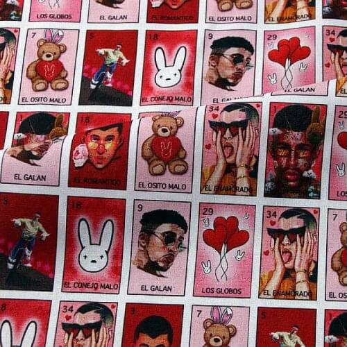 50x140cm Cartoon bunny Cotton Clothing Fabric Sewing Quilting Fabrics For Patchwork Needlework Curtain DIY Handmade Accessories