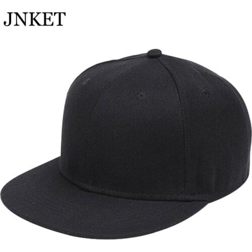 JNKET Solid Color Baseball Cap Hip Hop Caps Men Women‘s Flat Brim Cap Outdoor Sunhat Adjustable Snapbacks Hats Gorras Casquette
