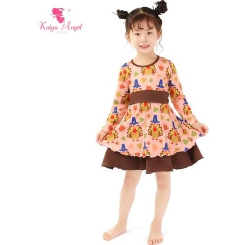 Kaiya Angel Baby Girl Dress Turkey Applique 2017 Summer Halloween Dresses Kids Clothing Chick Children Costume Girls Clothes